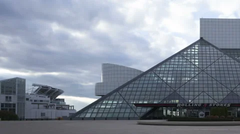 Time Lapse Pan Shot Cleveland Rock &Amp; Roll Hall Of Fame