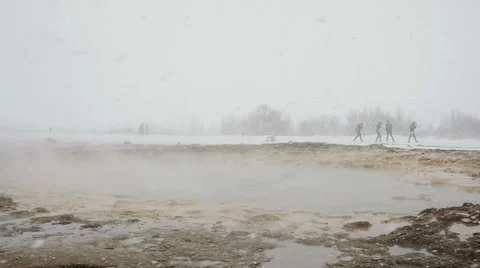 Slowmotion Geyser Strokkur Eruption Iceland