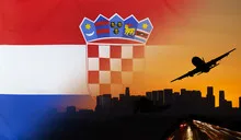 Croatia fabric Flag Travel and Transport Concept