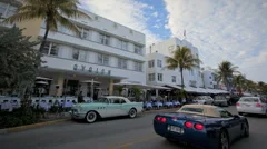 In This Time-lapse View Cars Passing Through Ocean Drive