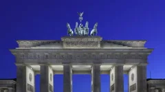 Time Lapse Zoom Out Brandenburg Gate At Sunset, Berlin
