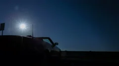4K Time Lapse Pan Shot Convertible Sun Rising