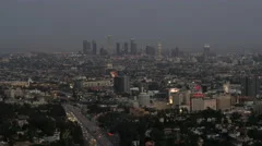 Skyline Of Los Angeles At Twilight