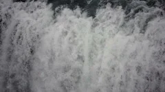 Slowmotion Gullfoss Waterfall Close Up