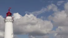 Time lapse lighthouse close up