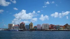 Waterfront In Willemstad, Curacao Time Lapse (Editorial)