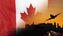 Canada fabric Flag Travel and Transport Concept