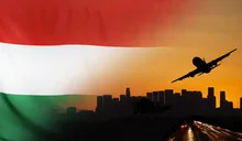Hungary fabric Flag Travel and Transport Concept
