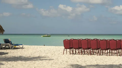 Time Lapse Setting Of Chairs On A Beach