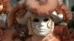 Disguised Couple In Venice On Carnival