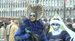 Masked Couple In Venice On Carnival