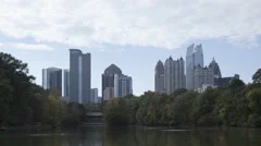 4K Time Lapse Zoom Out Atlanta Skyline