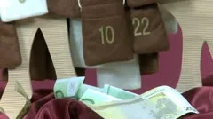 Euro Bills Out Of Advent Calendar