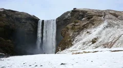 Slowmotion Skogafoss Waterfall