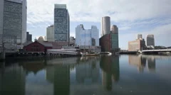 Time Lapse Tilt Shot Boston Waterfront