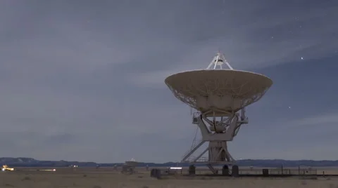 Time Lapse Very Large Array Radio Telescopes Moving