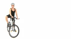 Man With Bicycle And Copyspace