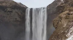 4K Time Lapse Close Up Skogafoss Waterfall