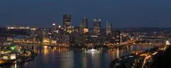 Pittsburgh Skyline Sunset Twilight