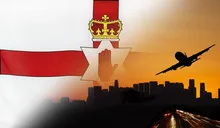 Northern Ireland fabric Flag Travel and Transport Concept