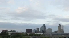 4K Time Lapse Kansas City Traffic Tilt Shot Moving Down At Twilight