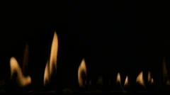 Slowmotion Fireplace Burning Close Up