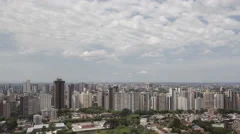 4K Time Lape Close Up Pan Shot Aerial View Curitiba Skyline