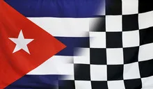 Winner Concept Cuba and checkered goal flag