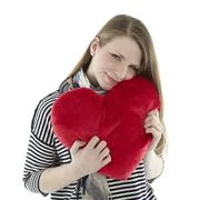 Woman With Heart Pillow