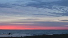 Time Lapse Bood Red Sky Sunrise Lake Hurton