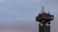 4K Time Lapse Close Up Of A Telecommunications Tower