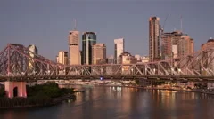 4K Time Lapse Brisbane Story Bridge