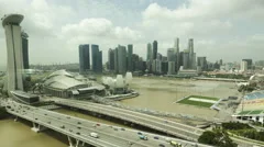 4K Timelapse Singapore Skyline Aerial View