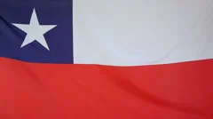 Slowmotion Real Textile Flag Of Chile