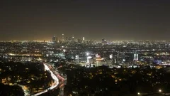 4K Time Lapse Zoom In Los Angeles View (Editorial)