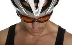 Man With Bicycle Helmet