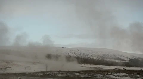 Slowmotion Geyser Strokkur Eruption Iceland