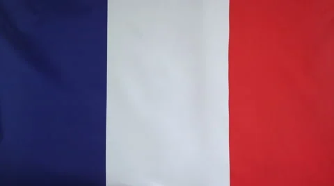 France Flag Real Fabric Close Up 4K