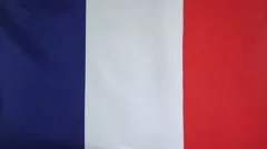 France Flag Real Fabric Close Up 4K