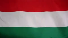 Slowmotion Real Textile Flag Of Hungary