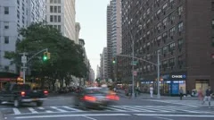 Timelapse Traffic At Sunset On Broadway