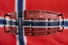 Server Country Concept with Flag of Norway