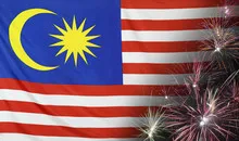 Malaysia Flag Firework real fabric
