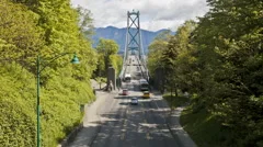 Lions Gate Bridge At Stanley Park In Vancouver, British Columbia, Canada