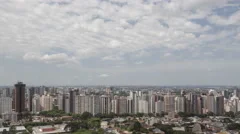 4K Time Lape Zoom Out Aerial View Curitiba Skyline