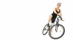 Man Sitting On His Bike With Copyspace
