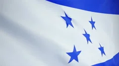 Slowmotion Real Textile Flag Of Honduras