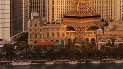 Time Lapse Sunset On Las Vegas Strip Close Uppan Shot