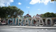 Sign Curacao Downtown Willemstad (Editorial)