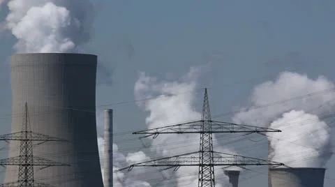 Power Plant With Electric Towers